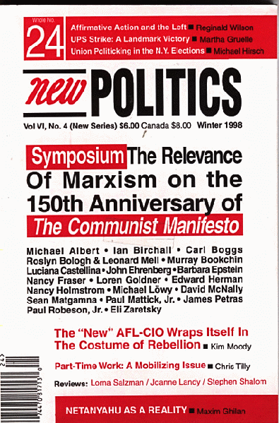 [New Politics No. 24 Cover]