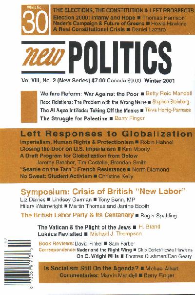 [New Politics No. 30 Cover]
